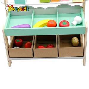 Customize kids pretend wooden fruit grocery store playsets for Age 3+ W10A119