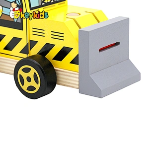 Customize wooden engineering toy vehicle construction truck toys for children W04A552