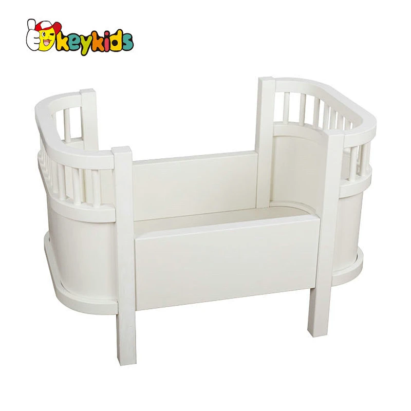 Classic design mini furniture toy wooden doll bed for kids pretend play W06B131B