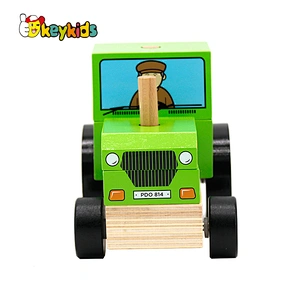 Customize educational engineering wooden wooden truck assemble toys for children W04A550