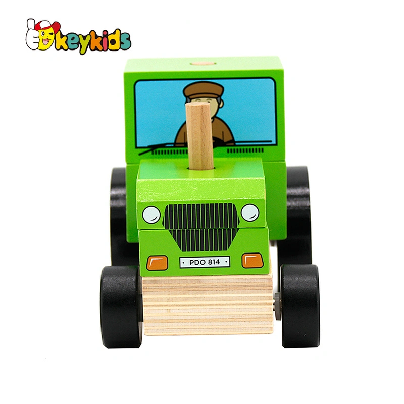 Customize educational engineering wooden wooden truck assemble toys for children W04A550