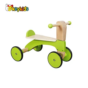 Customize toddlers balance walker wooden ride on toys with 4 wheels W16A013B