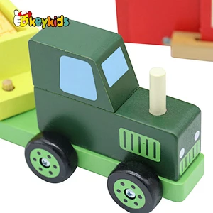 Factory Customize miniature play wooden farm toy set for kids W06A465