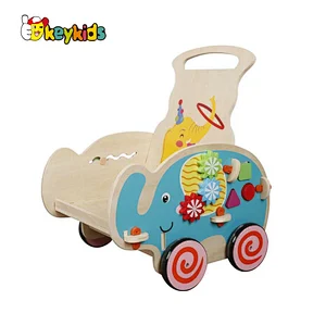New design multifunctional play wooden activity walker toy for toddler W16E186