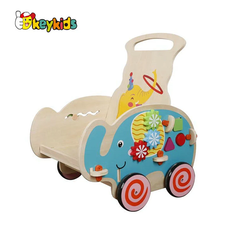 New design multifunctional play wooden activity walker toy for toddler W16E186