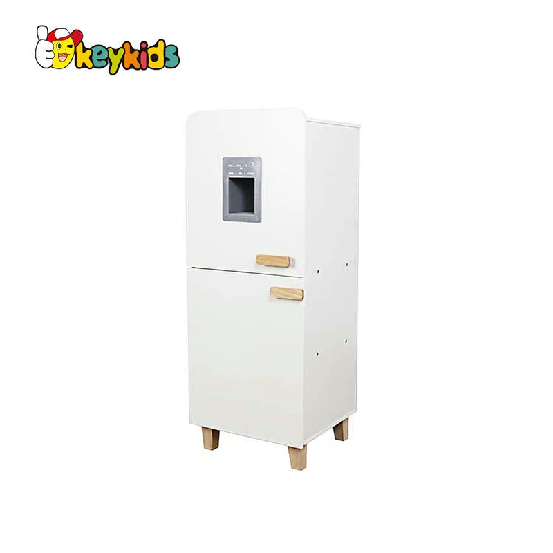 2022 New 3 in 1 large pretend cooking wooden play kitchen with refrigerator W10C716