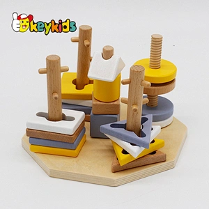New design stacking wooden baby shape sorter for early development W13E084C