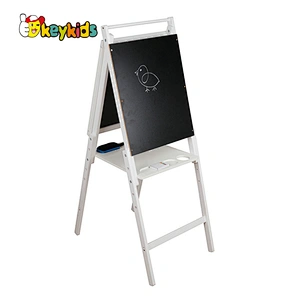 2021 High quality educational wooden kids drawing board stand for children W12B201