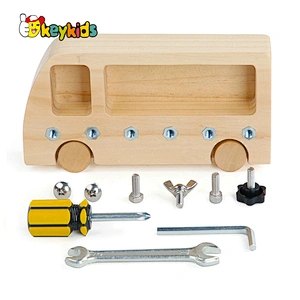hot sale wooden montessori bolt board with tool set for kids W12F131
