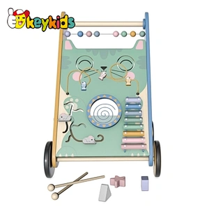 New design multifunctional wooden activity walker & wagon for toddler W16E177