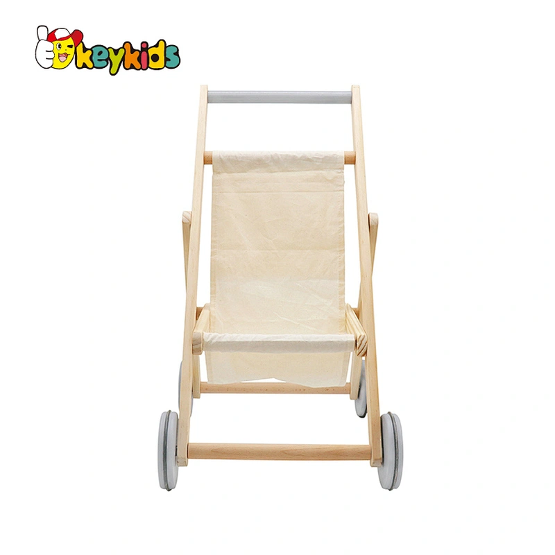 New design baby stroller pram wooden doll buggy toy for toddler W16E157