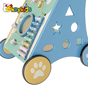 New design multifunctional wooden activity walker & wagon for toddler W16E177