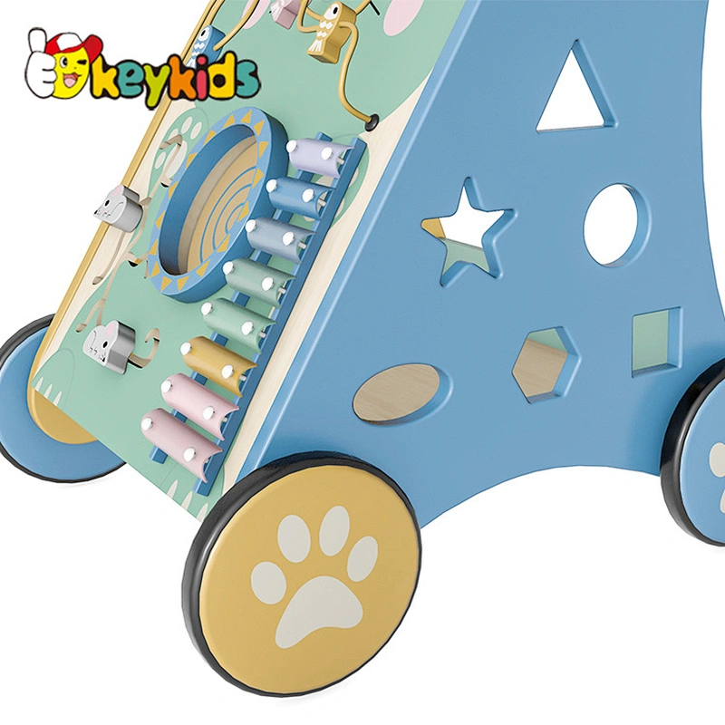 New design multifunctional wooden activity walker & wagon for toddler W16E177