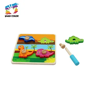 New hottest educational play wooden dinosaur toys for kids W01A453