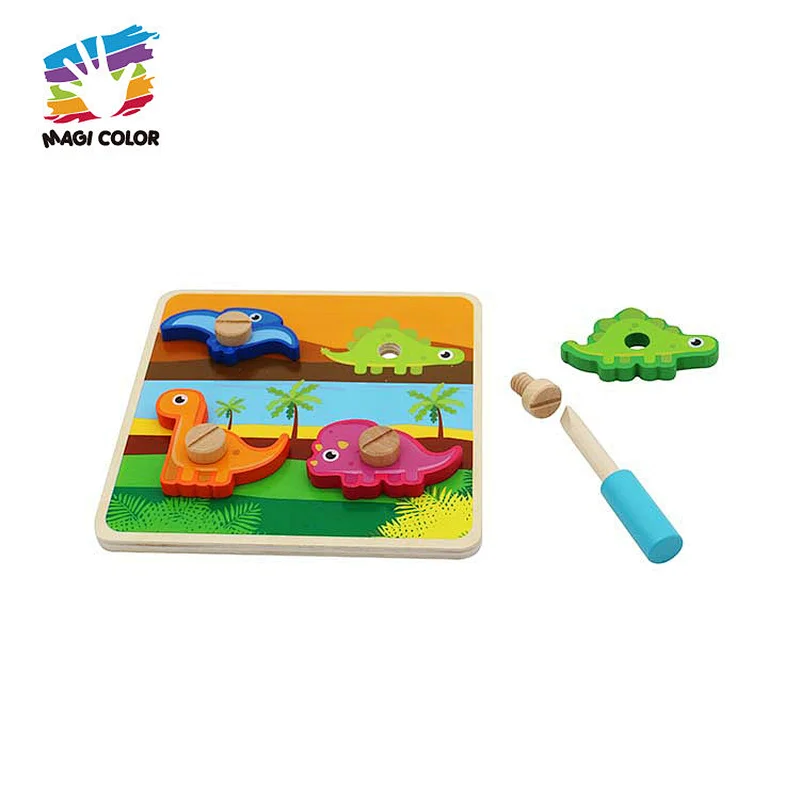 New hottest educational play wooden dinosaur toys for kids W01A453