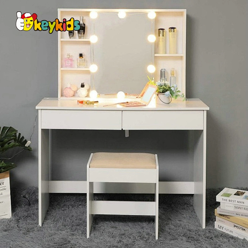 Customize modern large size wooden ladies dressing table for sale W08H171