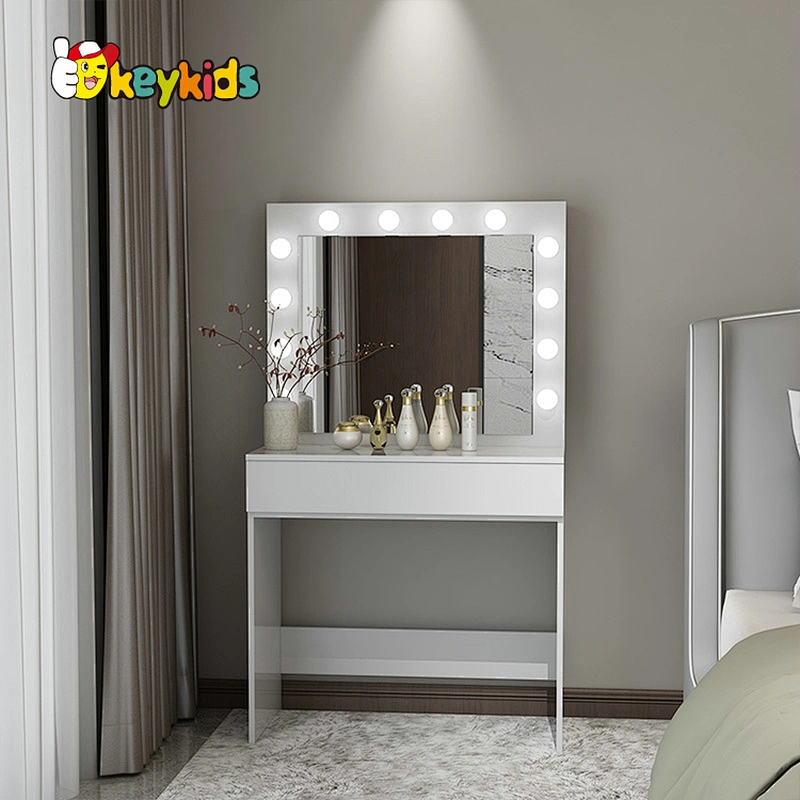 Customize modern white wooden makeup dressing table for bedroom W08H182