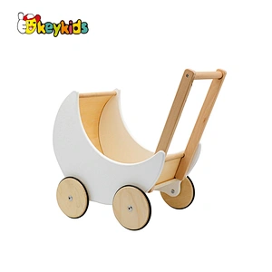 New design multifunctional wooden doll stroller toy for toddler W16E112B