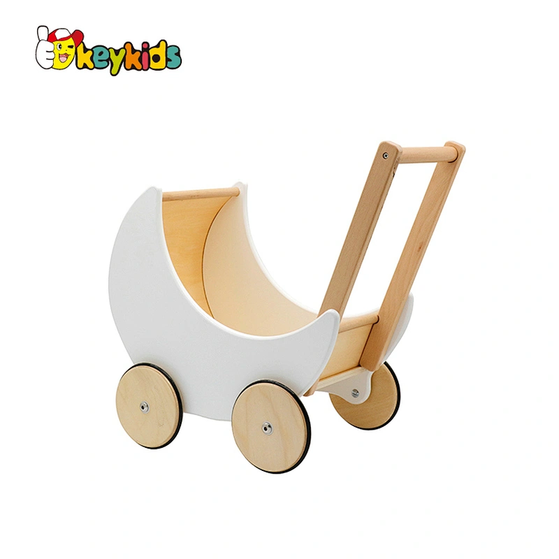New design multifunctional wooden doll stroller toy for toddler W16E112B