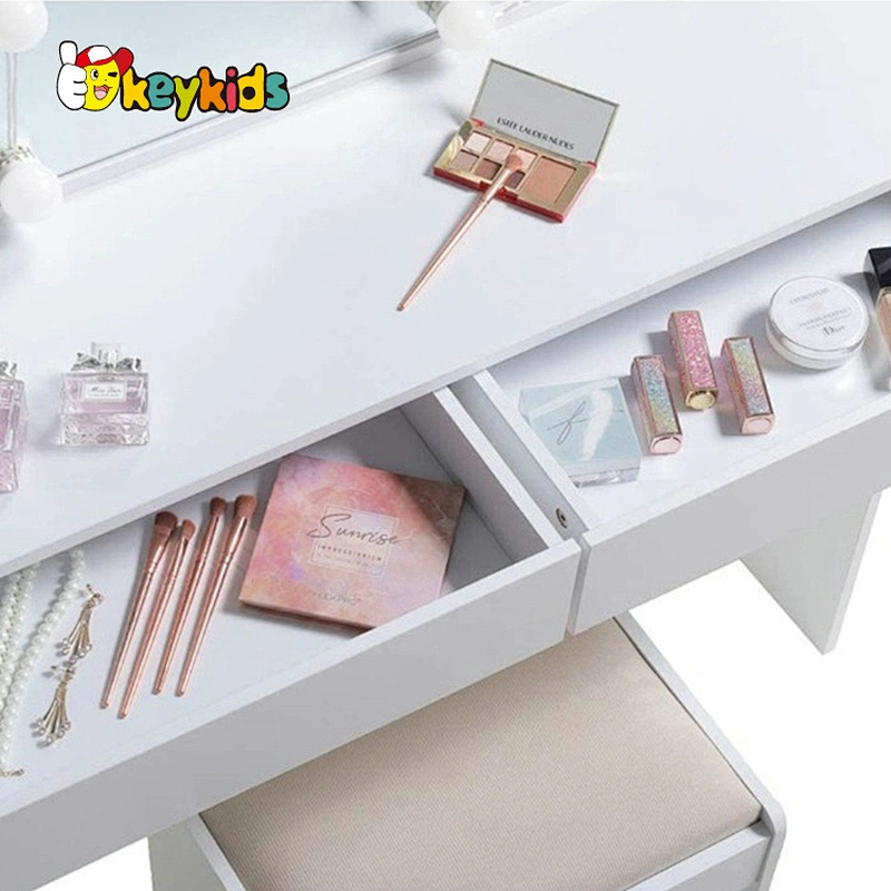 Customize modern large size wooden ladies dressing table for sale W08H171