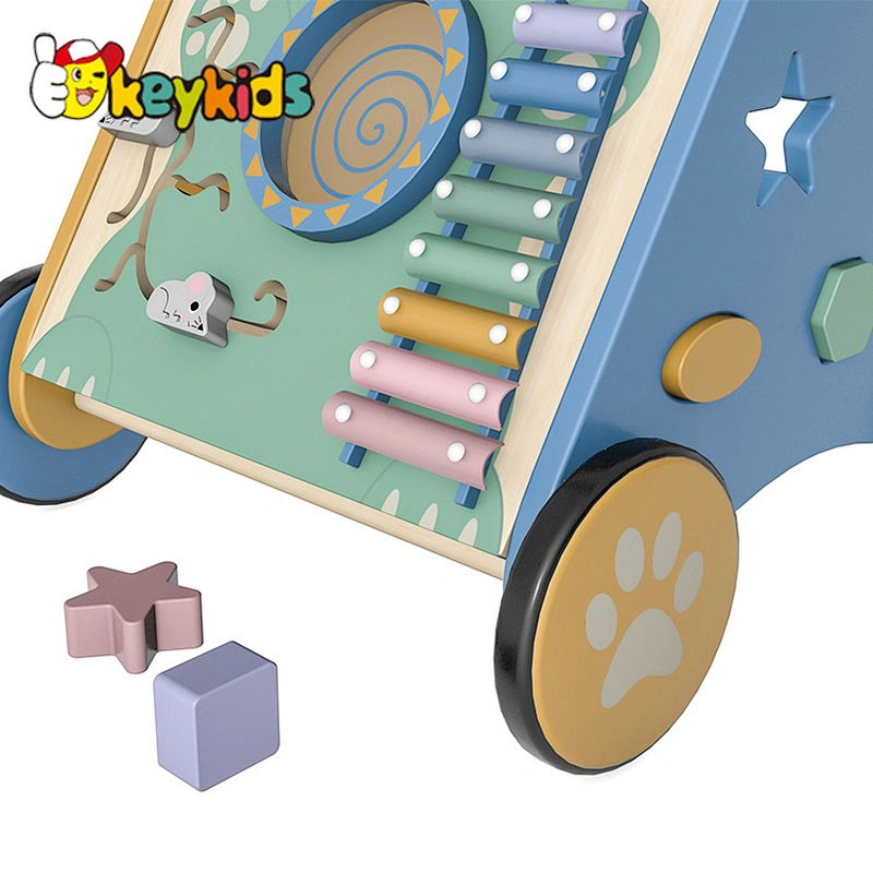New design multifunctional wooden activity walker & wagon for toddler W16E177