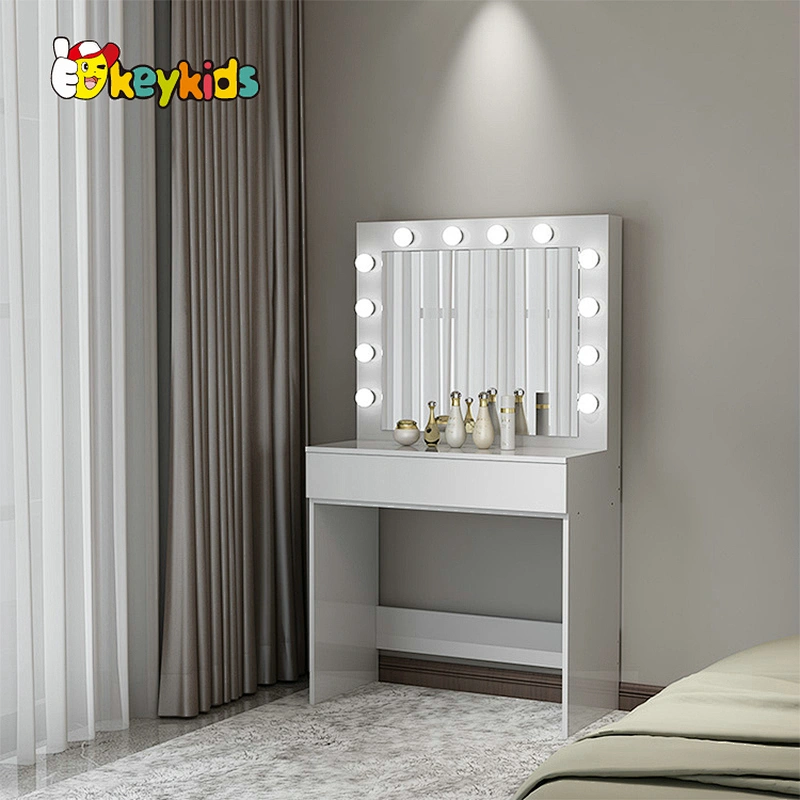 Customize modern white wooden makeup dressing table for bedroom W08H182