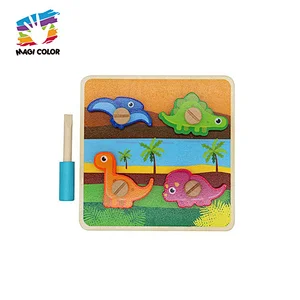 New hottest educational play wooden dinosaur toys for kids W01A453