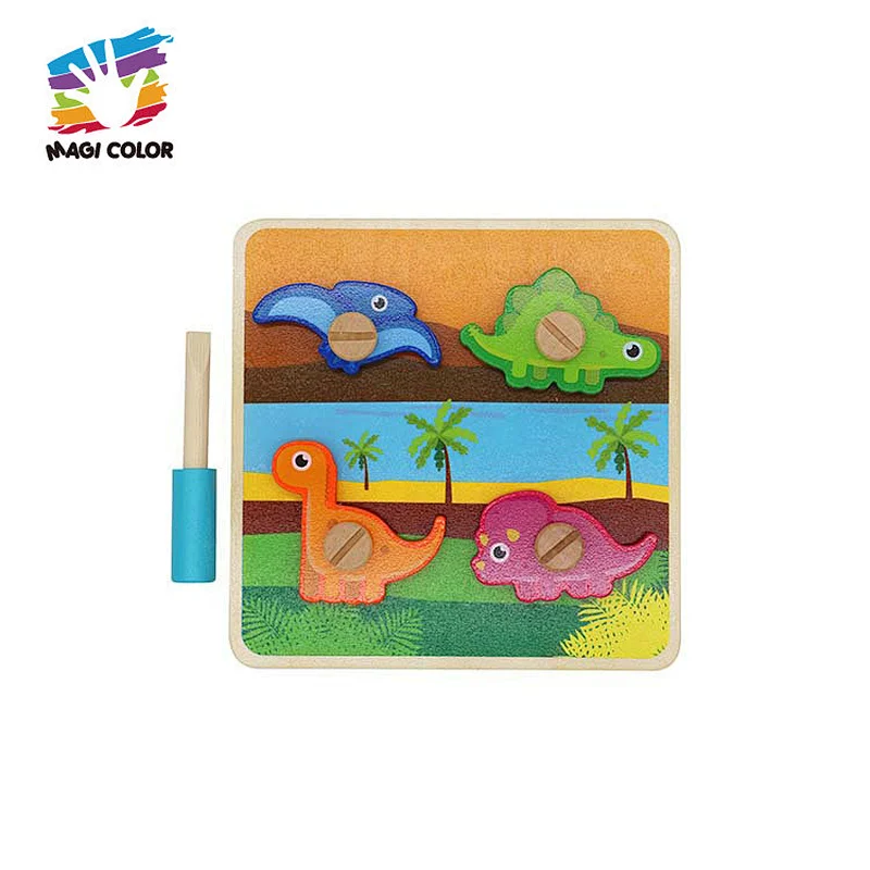 New hottest educational play wooden dinosaur toys for kids W01A453