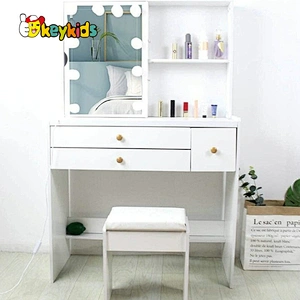 Customize modern wooden led mirrored dressing table for wholesale W08H170