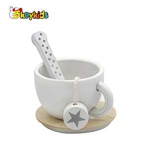 Customize simulation pretend game wooden play tea set for children W10B318B