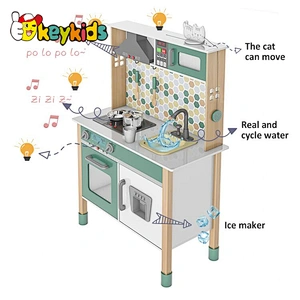 Customize elections function wooden kids kitchen play set for pretend play W10C662