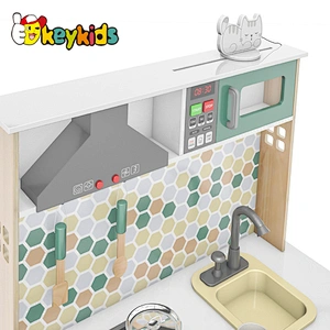 Customize elections function wooden kids kitchen play set for pretend play W10C662