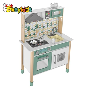 Customize elections function wooden kids kitchen play set for pretend play W10C662