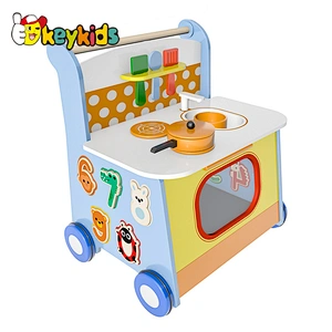 New design multifunctional wooden push wagon walker for kids W16E176