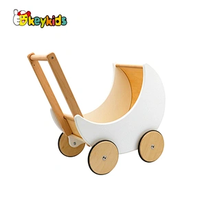 New design multifunctional wooden doll stroller toy for toddler W16E112B