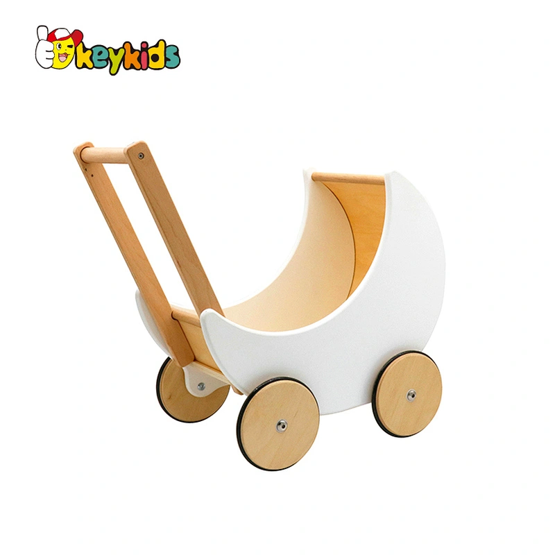 New design multifunctional wooden doll stroller toy for toddler W16E112B