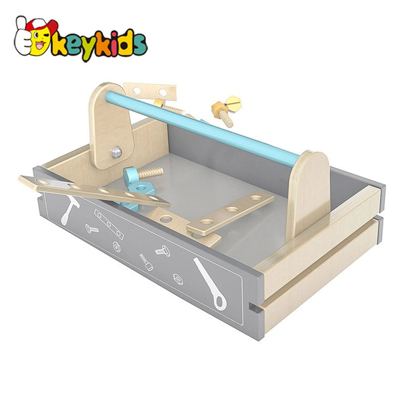 Large size pretend play workbench educational wooden toy tool bench for kids W03D166