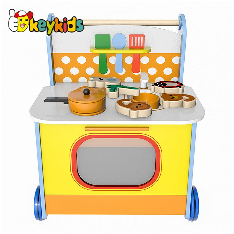 New design multifunctional wooden push wagon walker for kids W16E176