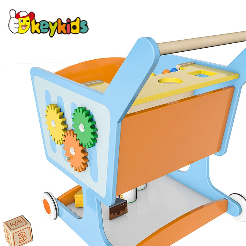 New learning walker Wooden push toy wagon walker for toddler W16E175