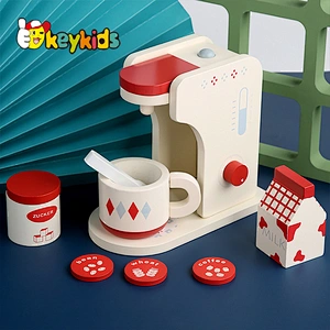 High quality pretend play wooden coffee maker toy for kids W10D381