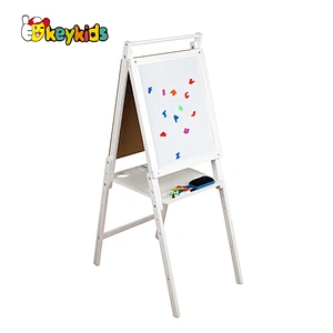 2021 High quality educational wooden kids drawing board stand for children W12B201