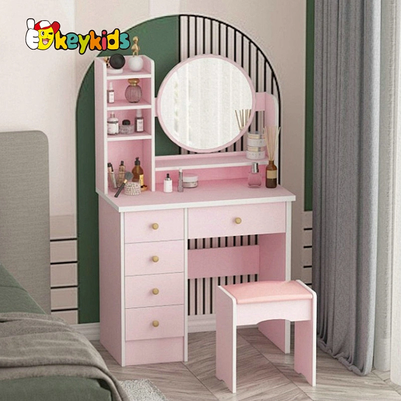 Customize modern pink wooden dresser dressing table with drawers W08H169B