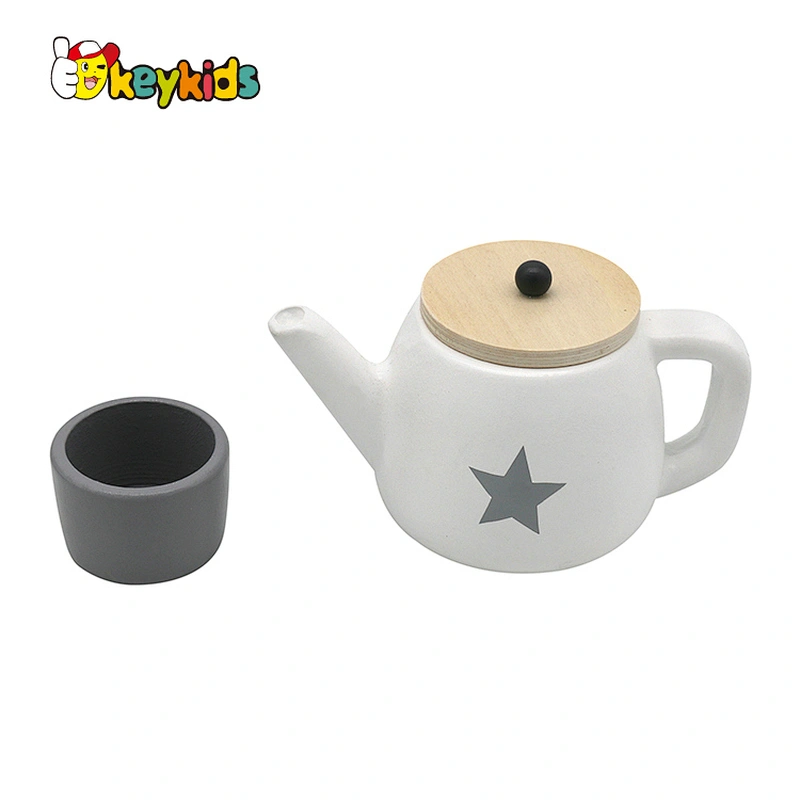 Customize simulation pretend game wooden play tea set for children W10B318B