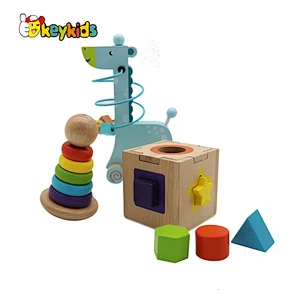 Customize educational sorter wooden shape recognition toy for Kids W12D378