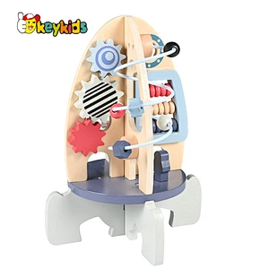 Customize Educational  wooden latches and doors,multifunctional busy block for kids W12D342