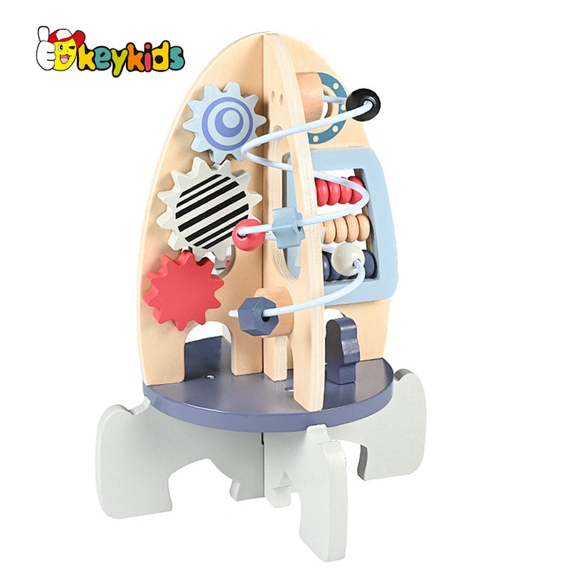 Customize Educational  wooden latches and doors,multifunctional busy block for kids W12D342