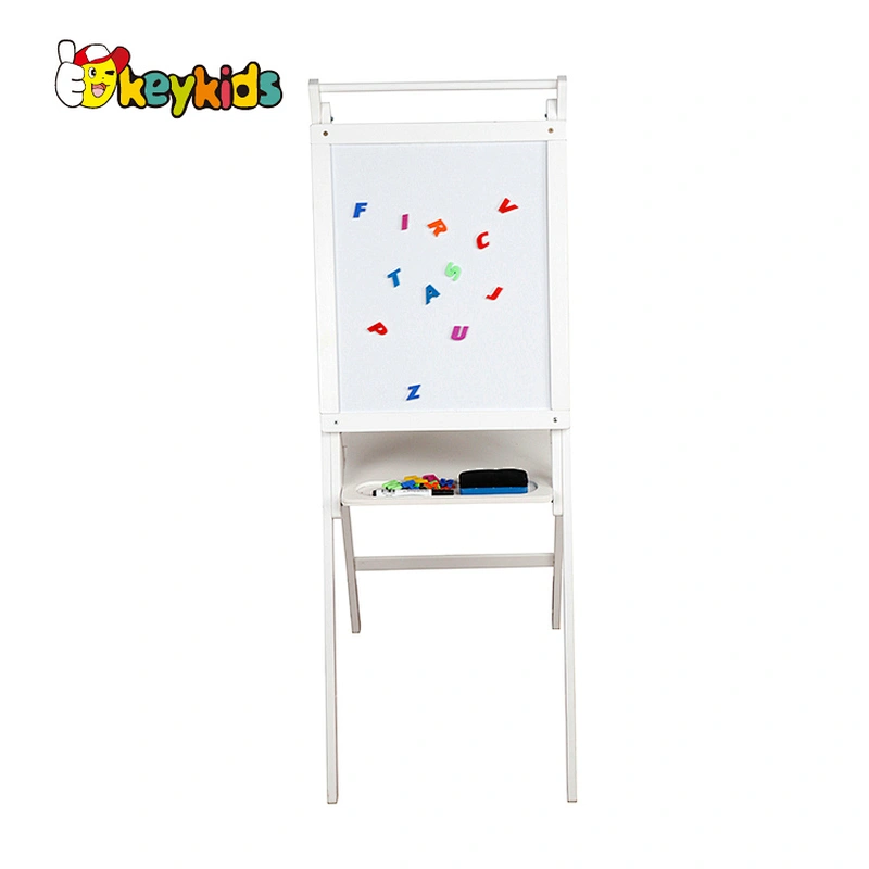 2021 High quality educational wooden kids drawing board stand for children W12B201