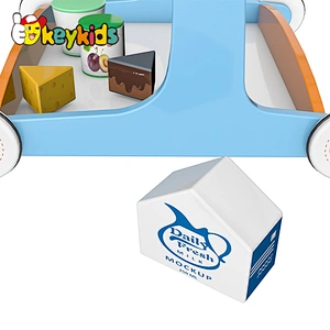 New learning walker Wooden push toy wagon walker for toddler W16E175