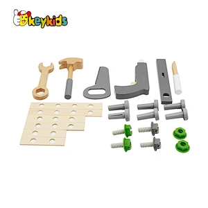 Customize educational pretend play wooden toy work bench for children W03D165