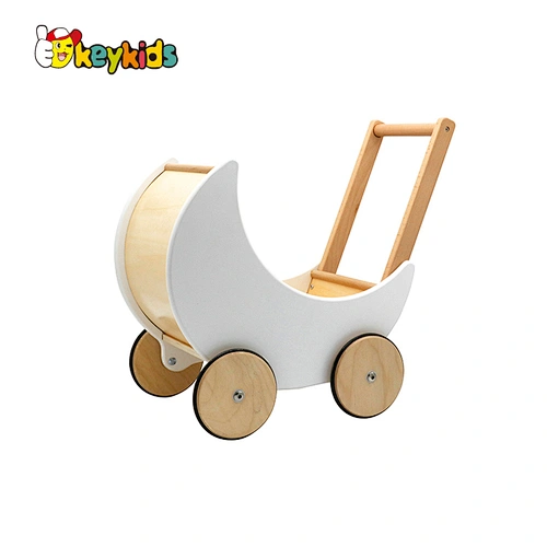 New design multifunctional wooden doll stroller toy for toddler W16E112B